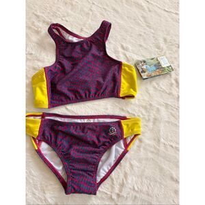 Swim Zip Girls Halter Top Bikini Set (2 Piece) Size 6-8